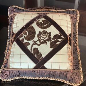 Eastern Accents Teal & Brown  Throw Pillow